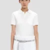 Top con cuello polo en blanco Top con cuello polo en blanco