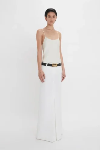 Top tipo camisola en color marfil Top tipo camisola en color marfil
