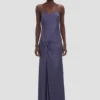 Vestido camisero drapeado en color Eclipse Vestido camisero drapeado en color Eclipse