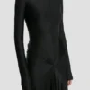 Vestido con aberturas en negro Vestido con aberturas en negro