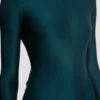 Vestido con aberturas en verde azulado oscuro Vestido con aberturas en verde azulado oscuro