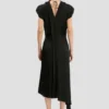 Vestido con hombros retorcidos en negro