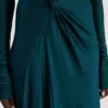 Vestido de cintura retorcida en verde azulado oscuro Vestido de cintura retorcida en verde azulado oscuro