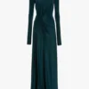 Vestido de cintura retorcida en verde azulado oscuro Vestido de cintura retorcida en verde azulado oscuro