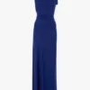 Vestido drapeado sin mangas en índigo brillante Vestido drapeado sin mangas en índigo brillante