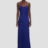 Vestido Draped Cami en índigo brillante