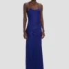 Vestido Draped Cami en índigo brillante