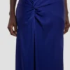 Vestido Draped Cami en índigo brillante