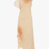 Vestido fruncido en color arenisca Vestido fruncido en color arenisca