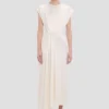 Vestido midi Aria en color marfil
