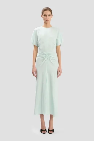 Vestido midi Bela en aguamarina