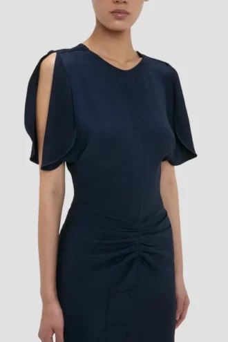 Vestido midi Bela en azul marino Vestido midi Bela en azul marino