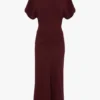 Vestido midi Bela en color burdeos Vestido midi Bela en color burdeos