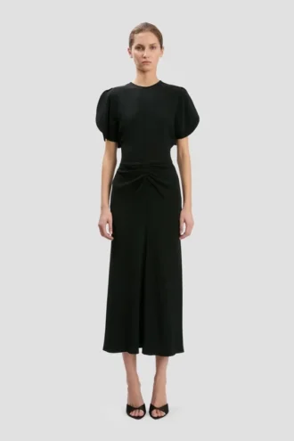 Vestido midi Bela en negro