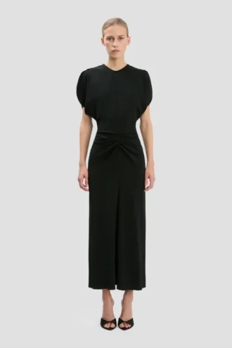 Vestido midi Bela en negro