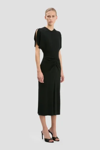 Vestido midi Bela en negro