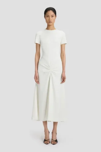 Vestido midi Blaire en color marfil