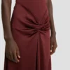 Vestido midi Blaire en rojo cinabrio Vestido midi Blaire en rojo cinabrio