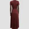 Vestido midi Blaire en rojo cinabrio Vestido midi Blaire en rojo cinabrio