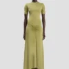 Vestido midi Blaire en verde jilguero
