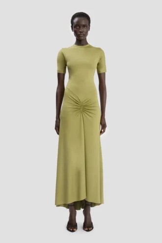 Vestido midi Blaire en verde jilguero