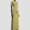 Vestido midi Blaire en verde jilguero