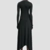 Vestido midi en negro Vestido midi en negro