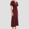 Vestido midi Eve en burdeos Vestido midi Eve en burdeos
