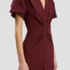 Vestido midi Eve en burdeos Vestido midi Eve en burdeos