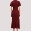 Vestido midi Eve en burdeos Vestido midi Eve en burdeos
