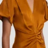 Vestido midi Eve en color bronce Vestido midi Eve en color bronce