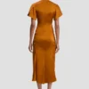 Vestido midi Eve en color bronce Vestido midi Eve en color bronce