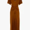 Vestido midi Eve en color bronce Vestido midi Eve en color bronce