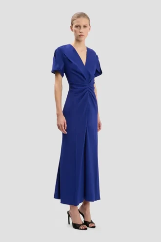 Vestido midi Eve en índigo brillante