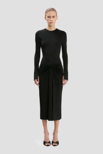 Vestido midi Frances en negro