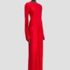 Vestido midi Frances en rojo cardenal Vestido midi Frances en rojo cardenal