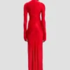 Vestido midi Frances en rojo cardenal Vestido midi Frances en rojo cardenal