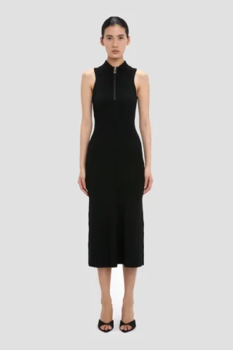 Vestido midi Mira en negro