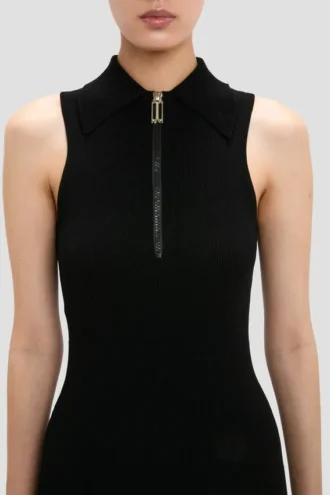 Vestido midi Mira en negro