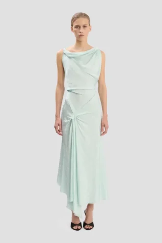vestido midi posy en aguamarina 1 330x495 - Vestido midi Posy en aguamarina