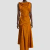 Vestido midi Posy en color bronce Vestido midi Posy en color bronce