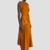 Vestido midi Posy en color bronce Vestido midi Posy en color bronce