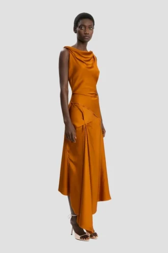 vestido midi posy en color bronce 2 330x495 - Vestido midi Posy en color bronce