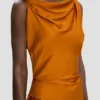 Vestido midi Posy en color bronce Vestido midi Posy en color bronce
