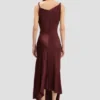 Vestido midi Posy en color burdeos Vestido midi Posy en color burdeos