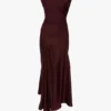 Vestido midi Posy en color burdeos Vestido midi Posy en color burdeos