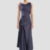 Vestido midi Posy en color eclipse Vestido midi Posy en color eclipse
