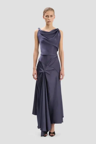 Vestido midi Posy en color eclipse Vestido midi Posy en color eclipse