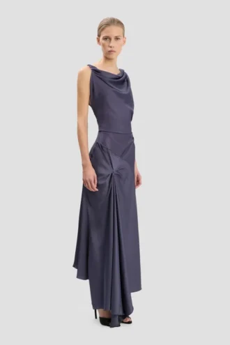 Vestido midi Posy en color eclipse Vestido midi Posy en color eclipse