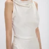 Vestido midi Posy en color marfil